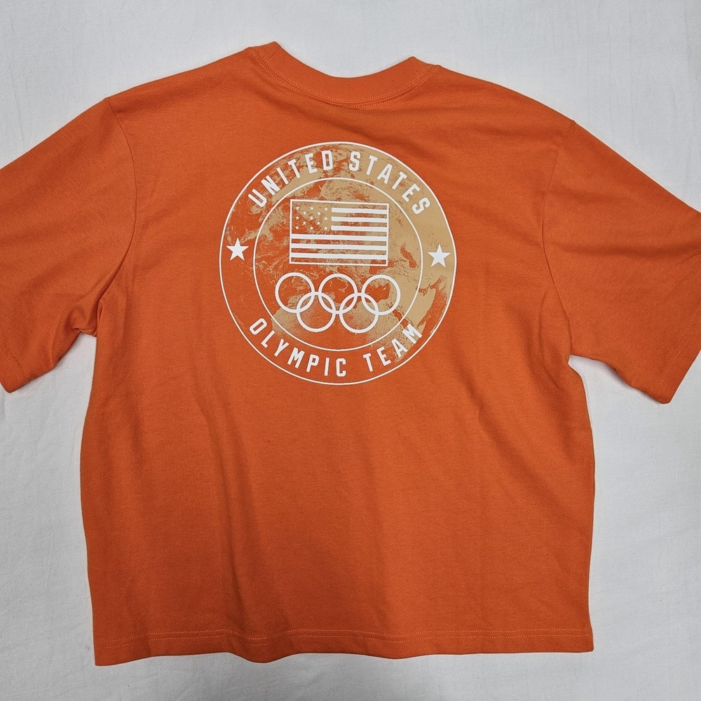 Nike ACG Team USA Dri-Fit Graphic Shirt Orange IQ4095-819 Women's Size Large - Picture 4 of 8